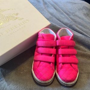 Size 29 hot pink Burberry HighTops